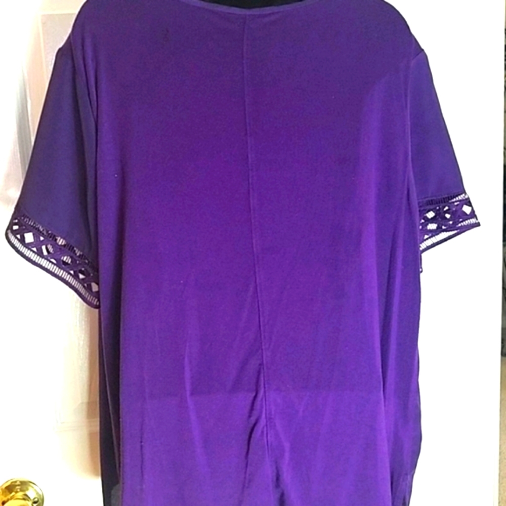 Anne Klein, 1-16, purple Tee, size XL - Picture 2 of 5